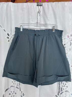 Danskin Ladies' Woven Paperbag Plus Size Short BLUE size XL Women